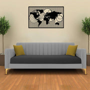 Casaliving Fenton 3 Seater Sofa Set for Living Room (Black Blue Colour) Premium Fabric Sofa