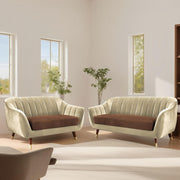 Casaliving Anyse 2 Seater Sofa Set for Living Room (Grey Colour Fabric) Premium Fabric Sofa