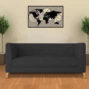 Magnus 3 Seater Sofa Set for Living Room (Black Colour) Premium Fabric Sofa
