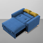 Alfred 1 Seater Sofa Cum Bed Sofa Set for Living Room (Maroon Fabric) Premium Fabric Sofa