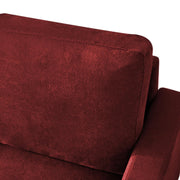 Oudrey 3 Seater Sofa Set with Center Table for Living Room (Maroon Colour) Premium Fabric Sofa