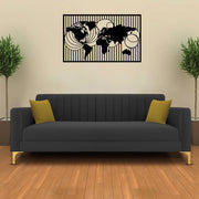 Casaliving Fenton 3 Seater Sofa Set for Living Room (Black Blue Colour) Premium Fabric Sofa