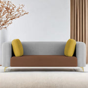 Casaliving Gelbero 3 Seater Sofa for Living Room (Black Fabric) Premium Fabric Sofa