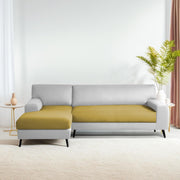 Casaliving Amelia RHS 6 Seater L Shape Sofa Set for Living Room (Black Fabric) Premium Fabric Sofa