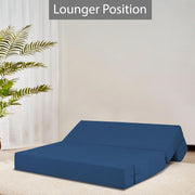 Marcus 3 Seater Sofa Cum Bed with 3 Cushions for Living Room (Black Fabric) Premium Fabric Sofa Set 6.5 X 6.5 Feet