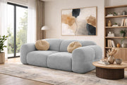 Vetras Modern Velvet Bubble Cloud Sofa, Tufted Design Upholstered 2 Seater Sofa Set for Living Room, (Black Colour) Premium Velvet Fabric Sofa