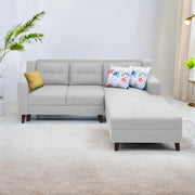 Lifestyle 4 Seater RHS L Shape Sofa Set for Living Room - (Grey Fabric) Premium Fabric Sofa Set