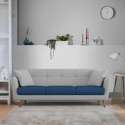 Letty 3 Seater Sofa Set for Living Room (Blue Grey Colour) Premium Fabric Sofa