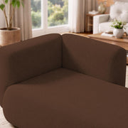 Casaliving Glacia Upholstered Indoor Chaise Lounge Chair 2 Seater Sofa Two Seater Sofa for Living Room Offices Hotels Bedroom (Black) Premium Boucle Fabric Sofa
