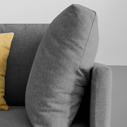 Salina LHS 6 Seater L Shape Sofa Set for Living Room (Black) Premium Fabric Sofa