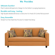 Lifestyle 3 Seater Sofa for Living Room (Black Colour Fabric)