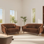 Casaliving Anyse 2 Seater Sofa Set for Living Room (Grey Colour Fabric) Premium Fabric Sofa