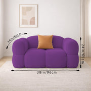 Vetras Modern Velvet Bubble Cloud Sofa, Tufted Design Upholstered 3+1 Seater Sofa Set for Living Room, (Black Colour) Premium Velvet Fabric Sofa