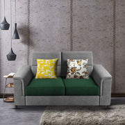 Nancy 2 Seater Sofa Set for Living Room | Color - Brown Grey