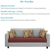 Lifestyle 3 Seater Sofa for Living Room (Black Colour Fabric)