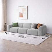 Amaco Modern Velvet Sofa, Tufted Design Upholstered 3 Seater Sofa Set for Living Room, (Black Colour) Premium Velvet Fabric Sofa