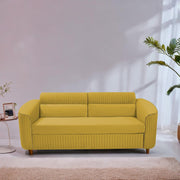 Torrato 3 Seater Sofa Cum Bed for Living Room (Yellow Colour Fabric) Premium Fabric Sofa