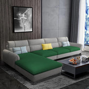 Francis 6 Seater Sofa Set for Living Room (Green Grey Fabric) Left Side Sofa