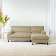 Casaliving Amelia RHS 6 Seater L Shape Sofa Set for Living Room (Black Fabric) Premium Fabric Sofa