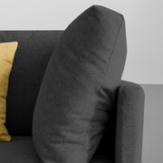 Salina LHS 6 Seater L Shape Sofa Set for Living Room (Black) Premium Fabric Sofa