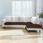 Casaliving Bradley LHS 4 Seater L Shape Sofa Set for Living Room (Black Grey Fabric) Premium Fabric Sofa