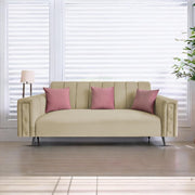 Casaliving Froster 3 Seater Sofa Set for Living Room (Blue Fabric) Premium Fabric Sofa