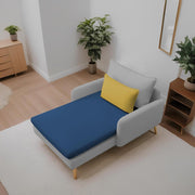 Vive 1 Seater Lounge Sofa for Living Room (Blue Grey Colour) Premium Fabric Sofa