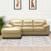 Raster LHS 4 Seater L Shape Sofa Set for Living Room (Cream) Premium Leathertte Fabric Sofa