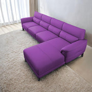 Janifer RHS 6 Seater L Shape Sofa Set for Living Room (Purple Colour) Premium Fabric Sofa Set