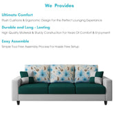 Rolando 3 Seater Sofa Set for Living Room (Pine Grey Colour) Premium Fabric Sofa Set