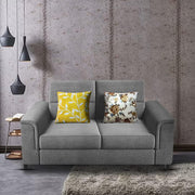 Nancy 2 Seater Sofa Set for Living Room | Color - Brown Grey