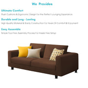 Minta 2 Seater Sofa Set for Living Room (Black - Colour Fabric) Premium Fabric Sofa Set for Living Room