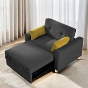 Alfred 1 Seater Sofa Cum Bed Sofa Set for Living Room (Maroon Fabric) Premium Fabric Sofa