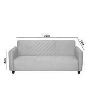 Percy 3 Seater Sofa Set for Living Room (Grey Fabric) Premium Fabric Sofa