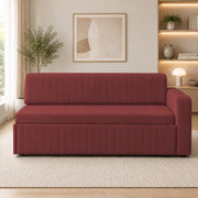 Casaliving Rion 6 Seater L Shape Corner Sofa Cum Bed for Living Room (Black Fabric) Premium Fabric Sofa Cum Bed