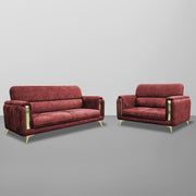 Gelio 2 Seater Sofa Set for Living Room (Black Colour) Premium Fabric Sofa