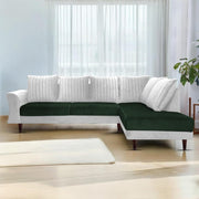 Casaliving Bradley LHS 4 Seater L Shape Sofa Set for Living Room (Black Grey Fabric) Premium Fabric Sofa