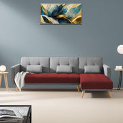 Gamora RHS 4 Seater L Shape Sofa Set for Living Room (Maroon Grey) Premium Fabric Sofa