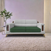 Falconar 3 Seater Sofa Set for Living Room (Green Grey Fabric) Premium Fabric Sofa
