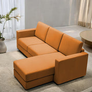 Casaliving Stoiny LHS 4 Seater L Shape Sofa Set for Living Room (Black Fabric) Premium Fabric Sofa