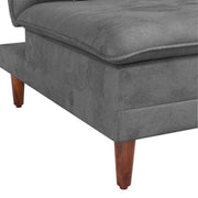 Calvin 3 Seater Sofa Cum Bed for Living Room (Black Fabric) Premium Fabric Sofa