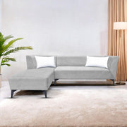 Casaliving Cassidy LHS 6 Seater L Shape Sofa Set for Living Room (Black Colour) Premium Fabric Sofa