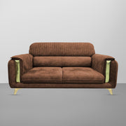 Gelio 2 Seater Sofa Set for Living Room (Black Colour) Premium Fabric Sofa