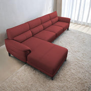 Janifer LHS 6 Seater L Shape Sofa Set for Living Room (Maroon Colour) Premium Fabric Sofa Set