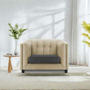 Sinclair 1 Seater Sofa Set for Living Room (Blue Colour) Premium Fabric Sofa