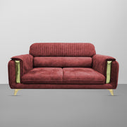 Gelio 2 Seater Sofa Set for Living Room (Black Colour) Premium Fabric Sofa