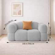 Vetras Modern Velvet Bubble Cloud Sofa, Tufted Design Upholstered 3+1 Seater Sofa Set for Living Room, (Black Colour) Premium Velvet Fabric Sofa