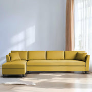 Casaliving Marvin LHS 4 Seater L Shape Sofa Set for Living Room (Black Fabric) Premium Fabric Sofa