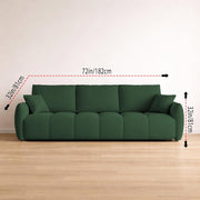 Colt Modern Velvet Sofa, Tufted Design Upholstered 3 Seater Sofa Set for Living Room, (Black Colour) Premium Velvet Fabric Sofa