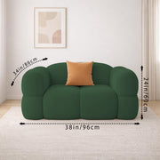 Vetras Modern Velvet Bubble Cloud Sofa, Tufted Design Upholstered 3+1 Seater Sofa Set for Living Room, (Black Colour) Premium Velvet Fabric Sofa
